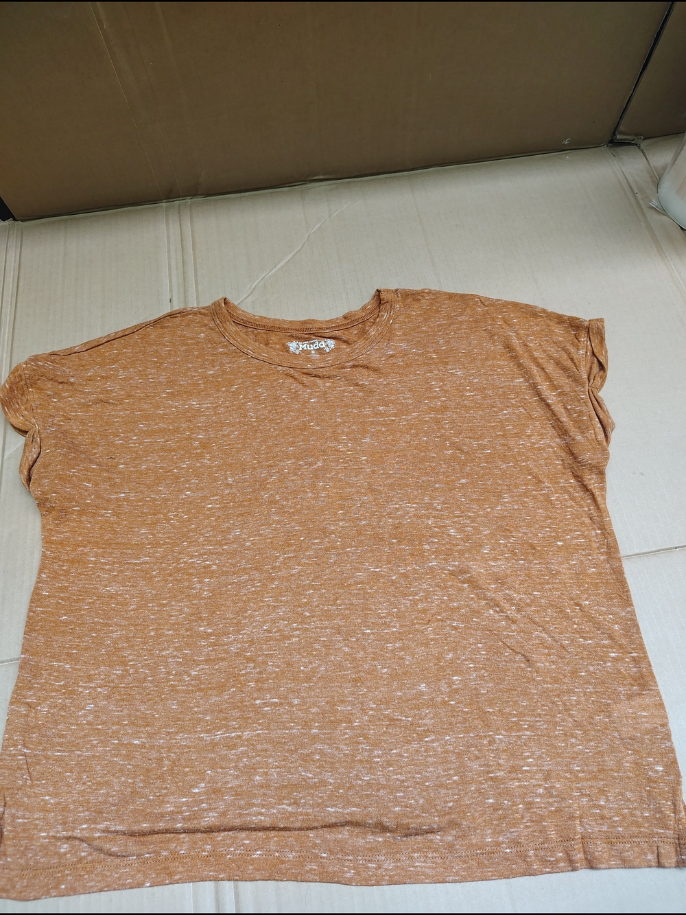 Faded Glory Heathered Rust Short Sleeve Tee